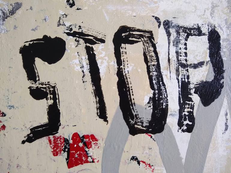 Original Art Deco Abstract Painting by Rebeca Roman