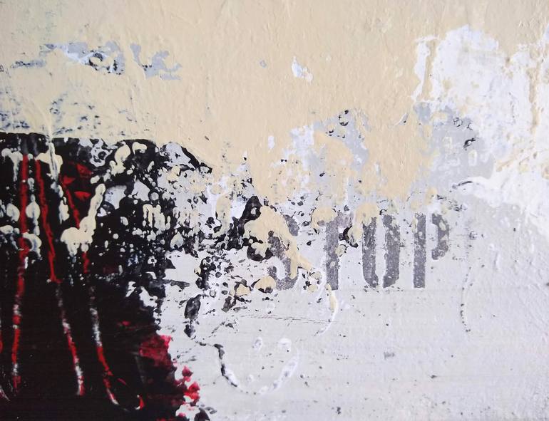 Original Art Deco Abstract Painting by Rebeca Roman