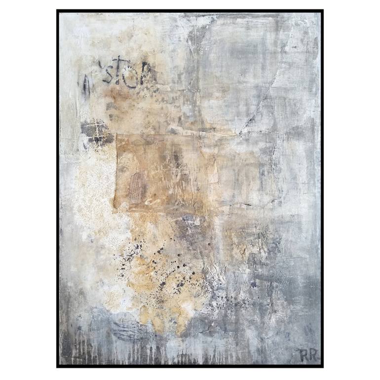 Original Art Deco Abstract Painting by Rebeca Roman