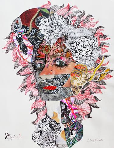 Print of Portrait Collage by Citlally Miranda