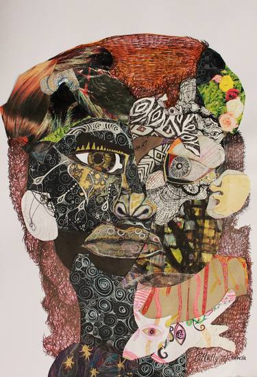 Print of Portrait Collage by Citlally Miranda