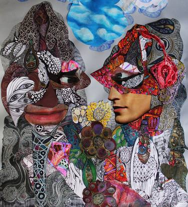 Print of Abstract People Collage by Citlally Miranda