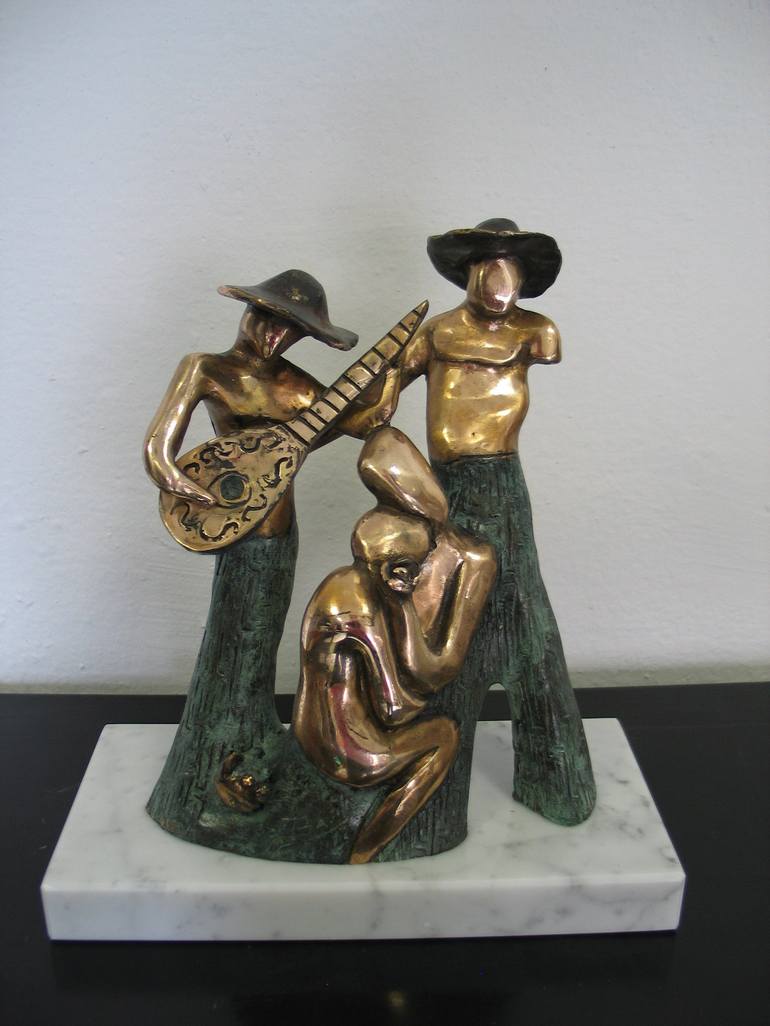 Original Figurative Performing Arts Sculpture by Luigi Basile