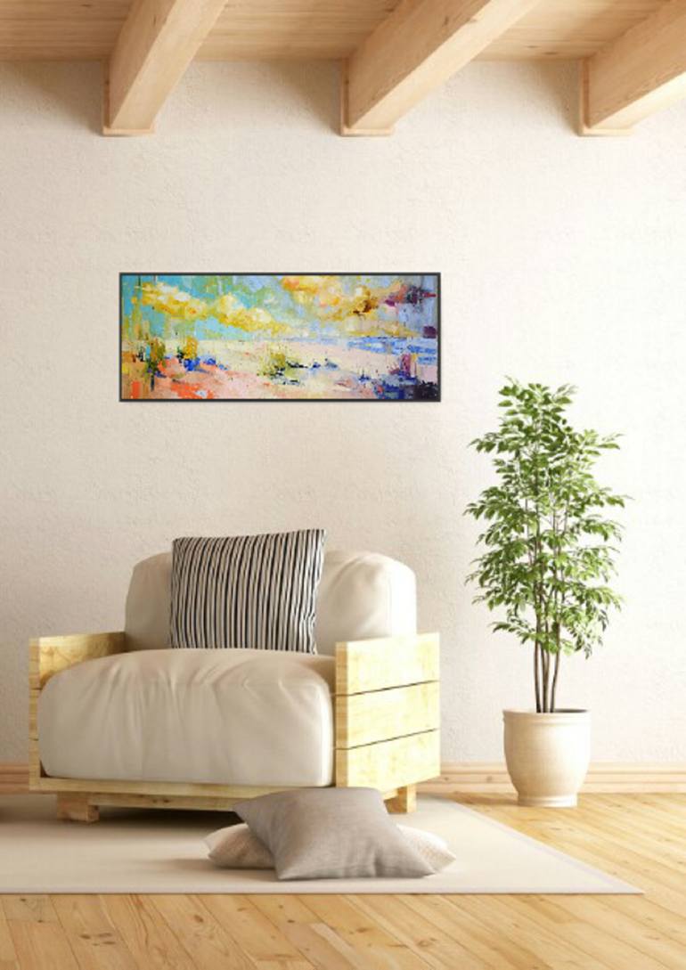 Original Abstract Expressionism Beach Painting by Kim Mcaninch