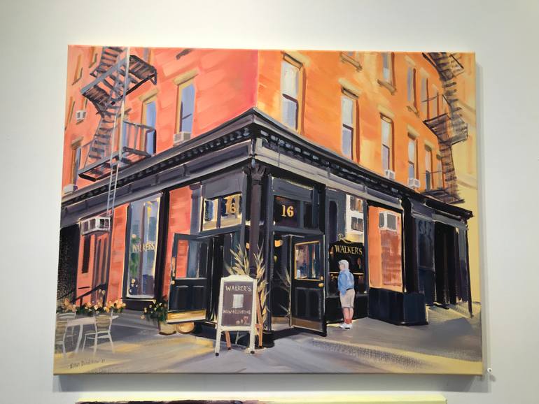 Original Figurative Cities Painting by Ellen Sweetland-Bradshaw