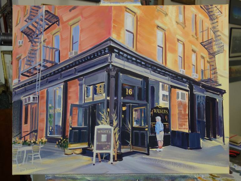 Original Figurative Cities Painting by Ellen Sweetland-Bradshaw