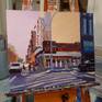side view on easel