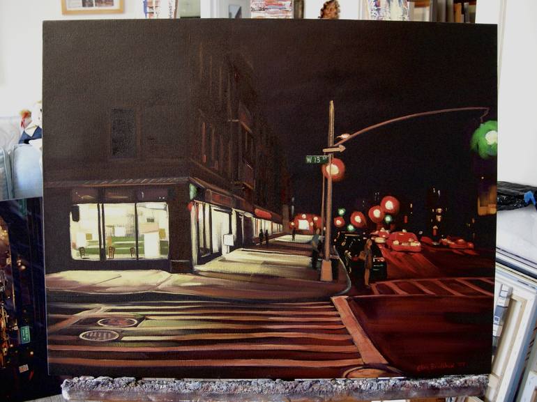 Original Realism Cities Painting by Ellen Sweetland-Bradshaw