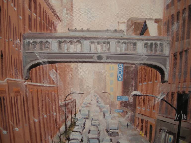 Original Realism Cities Painting by Ellen Sweetland-Bradshaw