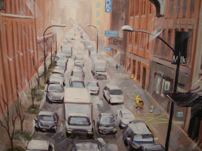 Original Realism Cities Painting by Ellen Sweetland-Bradshaw