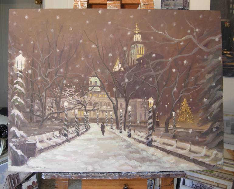 Original Realism Cities Painting by Ellen Sweetland-Bradshaw