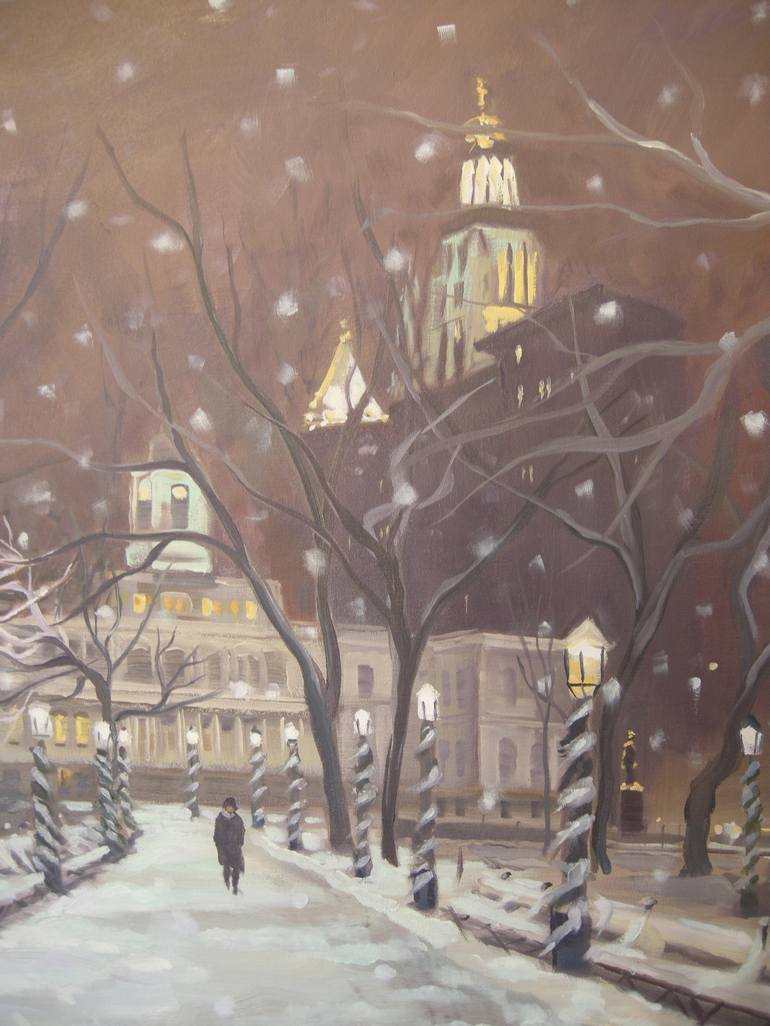 Original Realism Cities Painting by Ellen Sweetland-Bradshaw