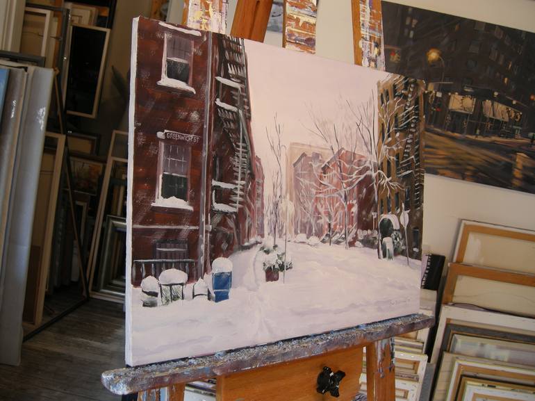 Original Realism Cities Painting by Ellen Sweetland-Bradshaw