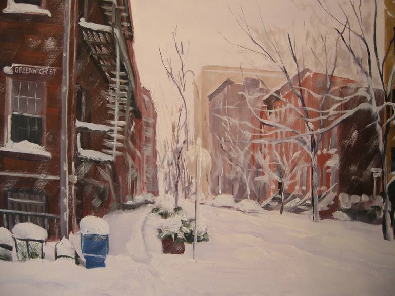 Original Realism Cities Painting by Ellen Sweetland-Bradshaw