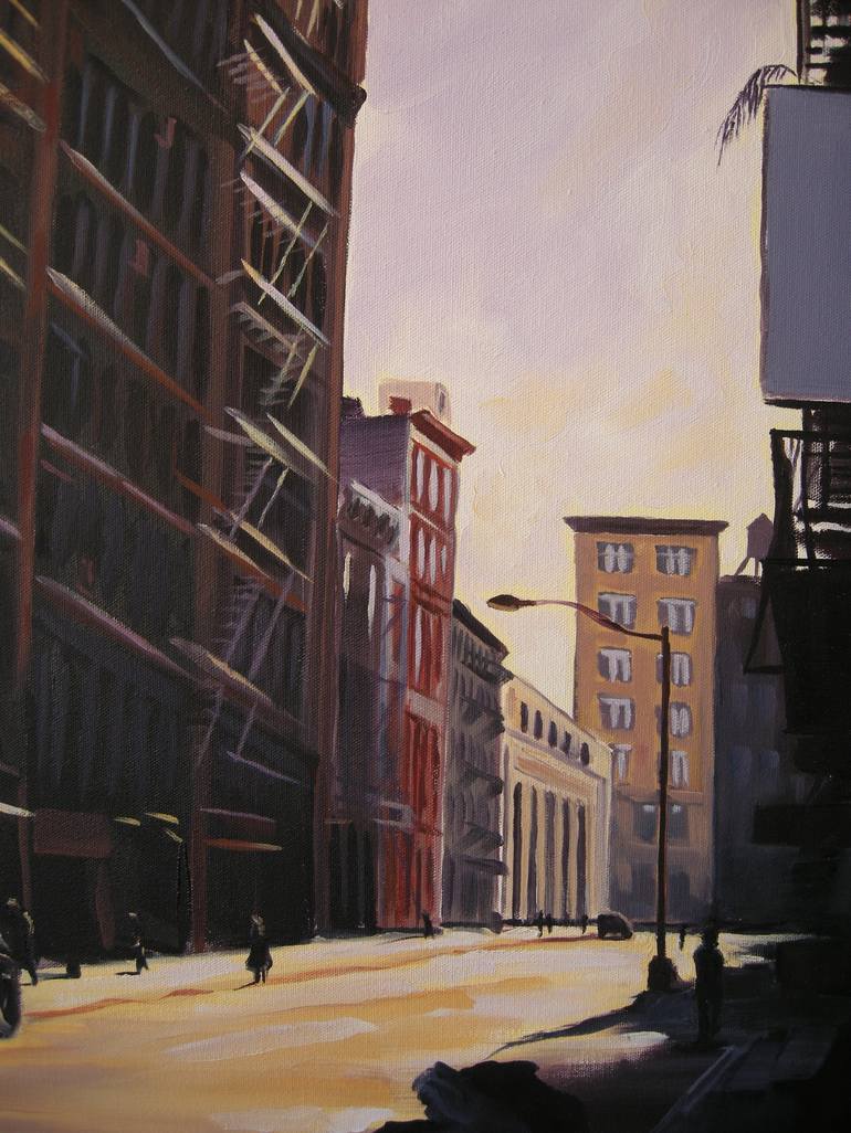 Original Realism Cities Painting by Ellen Sweetland-Bradshaw