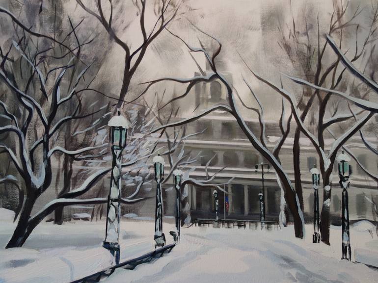 Original Fine Art Cities Painting by Ellen Sweetland-Bradshaw