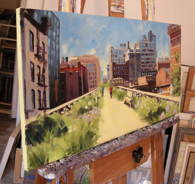 Original Cities Painting by Ellen Sweetland-Bradshaw