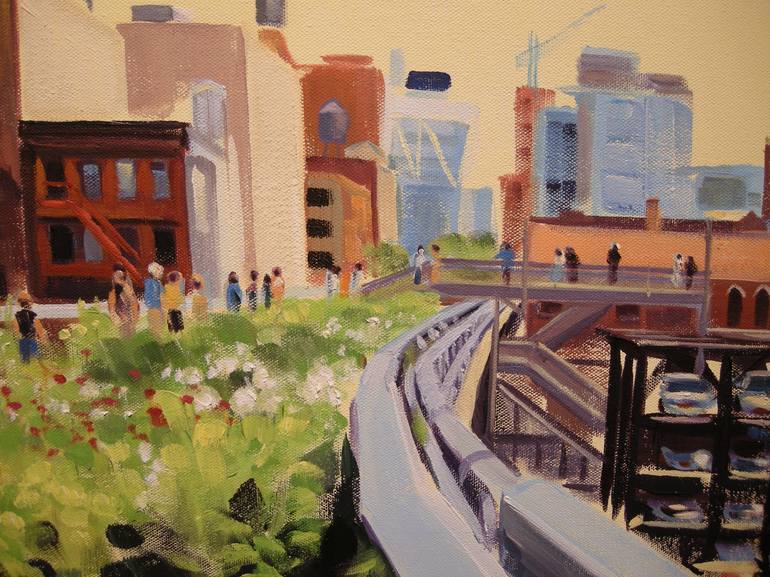 Original Fine Art Cities Painting by Ellen Sweetland-Bradshaw