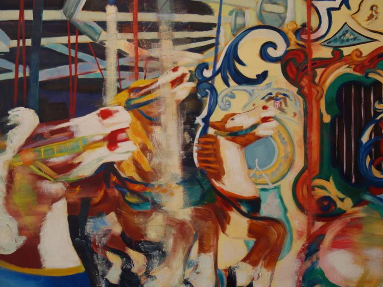 Original Expressionism Cities Painting by Ellen Sweetland-Bradshaw