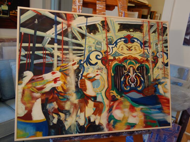 Original Expressionism Cities Painting by Ellen Sweetland-Bradshaw