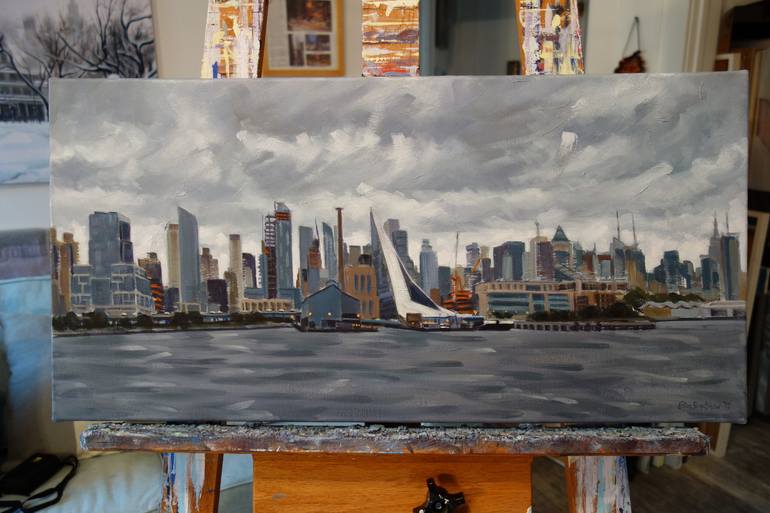 Original Realism Cities Painting by Ellen Sweetland-Bradshaw