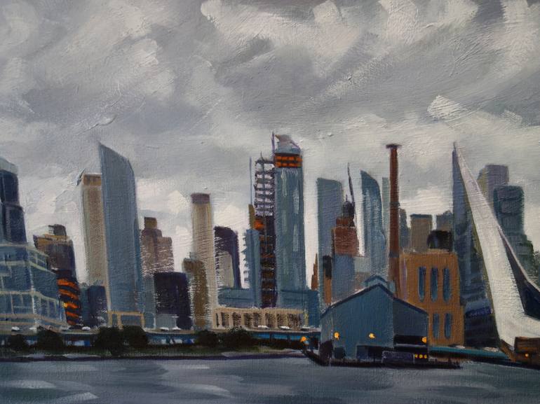 Original Realism Cities Painting by Ellen Sweetland-Bradshaw