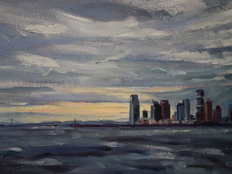 Original Expressionism Cities Painting by Ellen Sweetland-Bradshaw