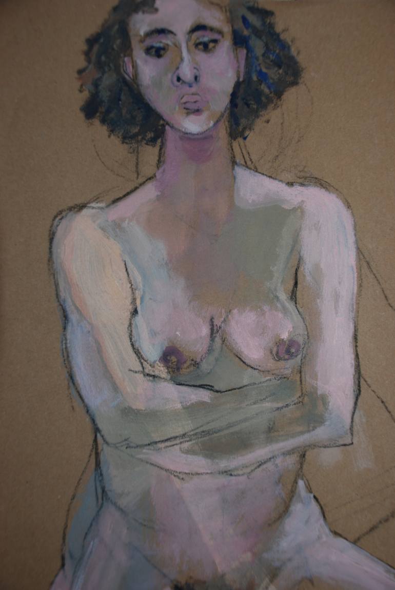 Original Expressionism Nude Painting by Christine Callum McInally