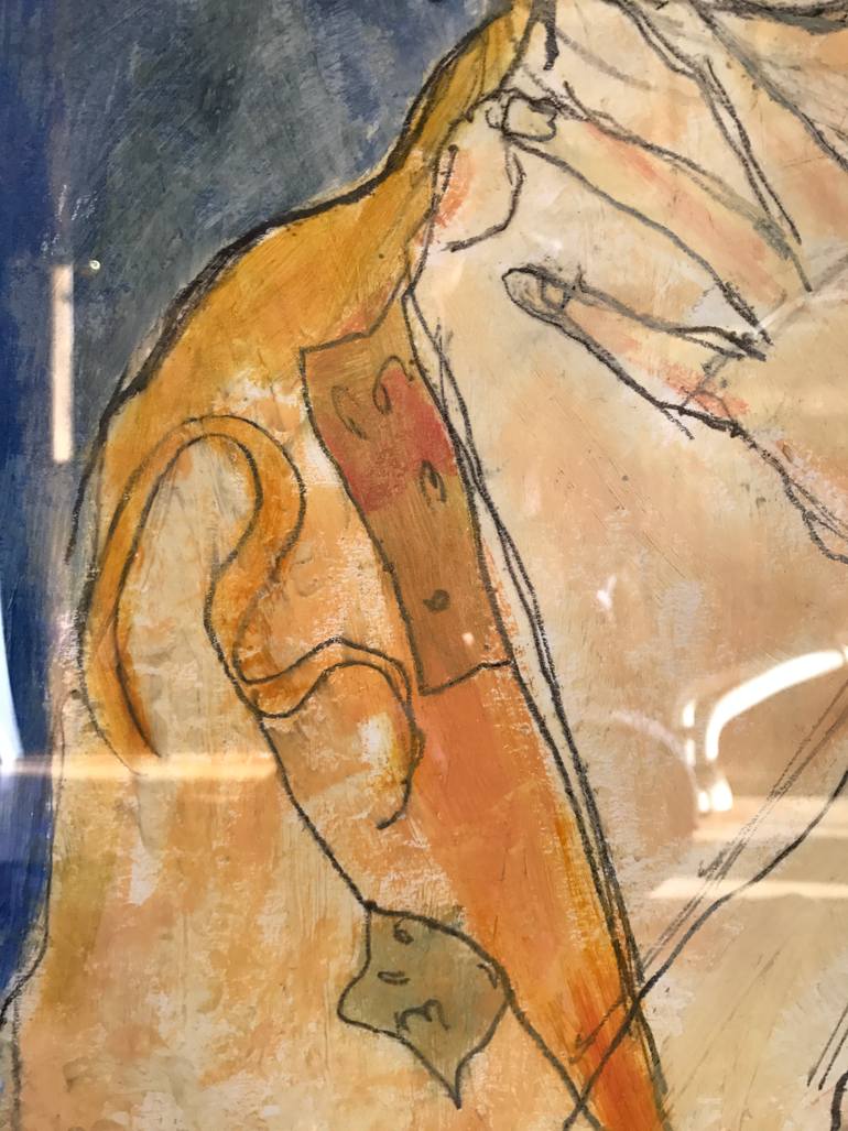 Original Expressionism People Painting by Christine Callum Mcinally