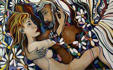 Original Contemporary Love Painting by Richard Pueo