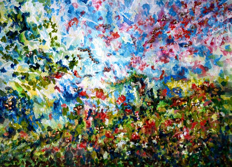 Enchanting Spring - Abstract Painting By Harsh Malik 