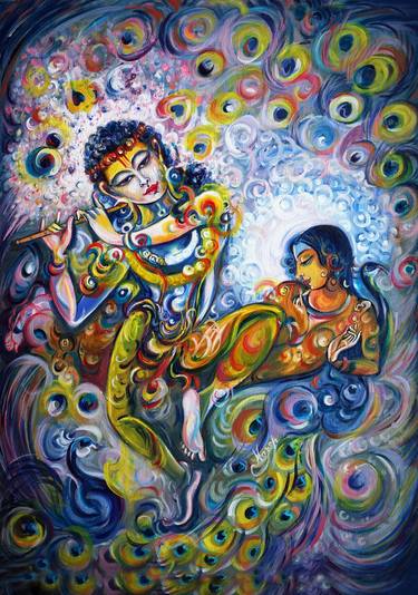Krishna & Radha  Krishna radha, Hare krishna, Radha krishna art