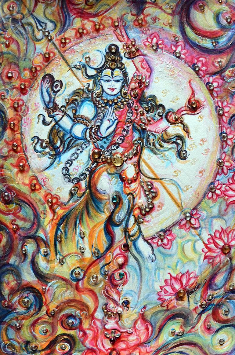 Shiva Shakti - dancing Painting by Harsh Malik | Saatchi Art