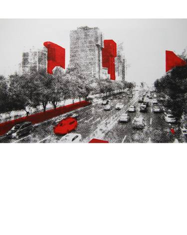 Print of Pop Art Cities Printmaking by Jean-Philippe Delberghe