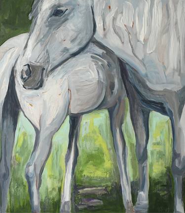 Print of Horse Paintings by Slavica Tesovnik
