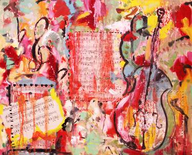 Print of Abstract Expressionism Music Paintings by Cheri Pedemonte