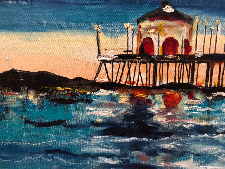 Original Abstract Expressionism Beach Painting by Cheri Pedemonte