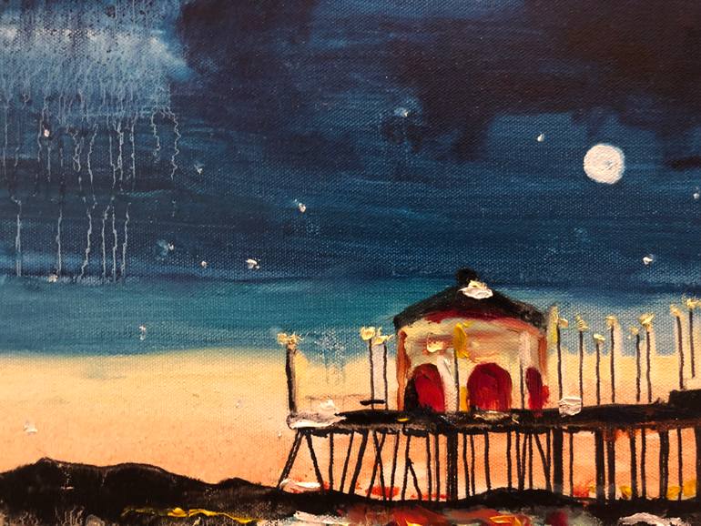 Original Abstract Expressionism Beach Painting by Cheri Pedemonte