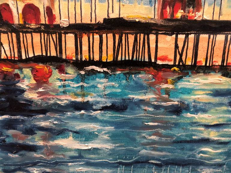 Original Abstract Expressionism Beach Painting by Cheri Pedemonte