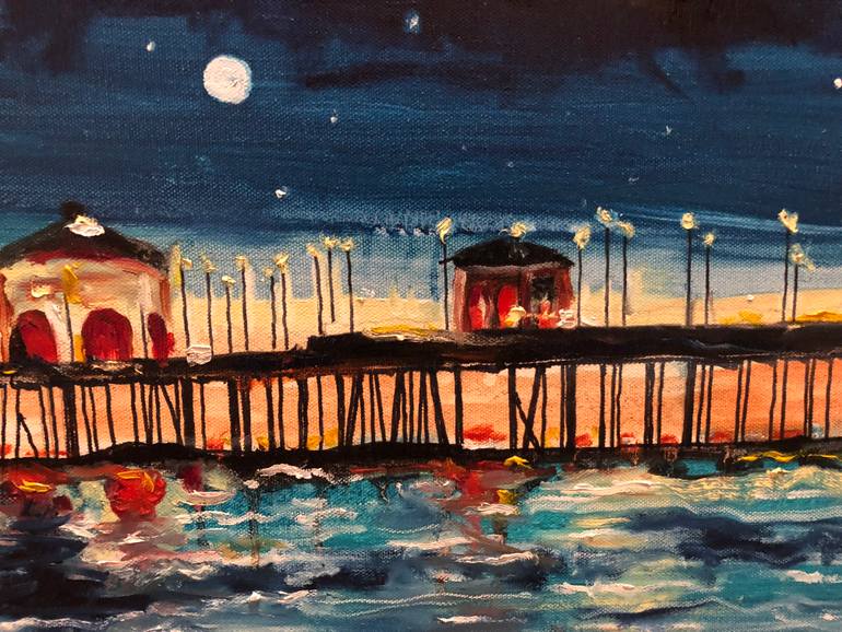 Original Abstract Expressionism Beach Painting by Cheri Pedemonte