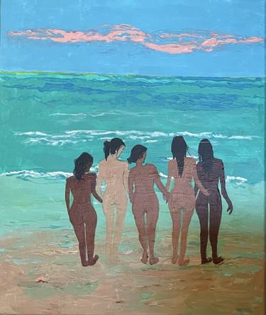 Print of Conceptual Beach Paintings by Cheri Pedemonte