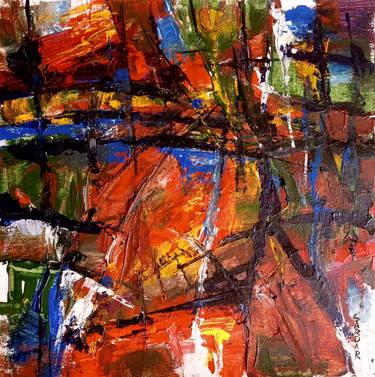 Original Abstract Expressionism Abstract Paintings by Sardar Jadhav