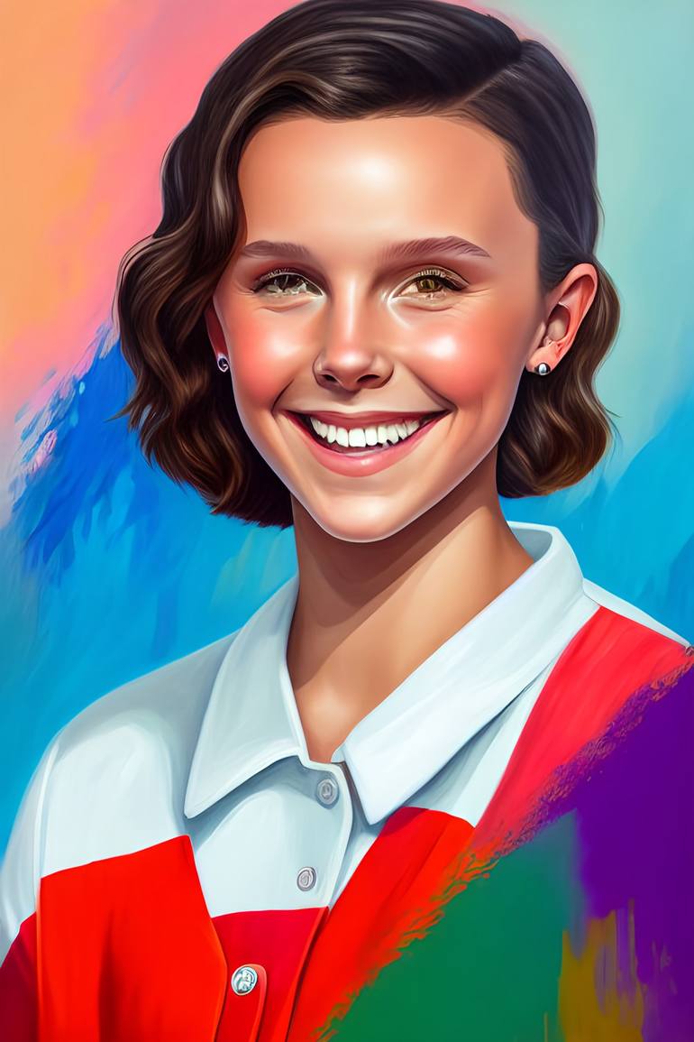 Buy Exquisite Millie Bobby Brown Oil Painting Print Online - Print