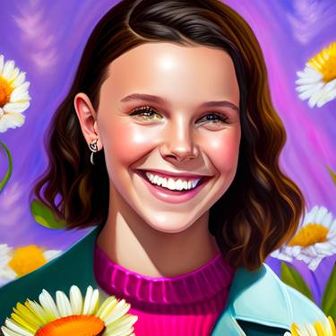 Buy Exquisite Millie Bobby Brown Oil Painting Print Online thumb