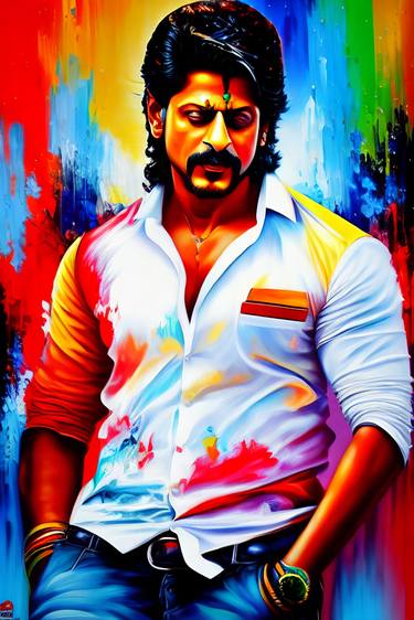 Shahrukh Khan Painting Prints Online for Bollywood fans thumb