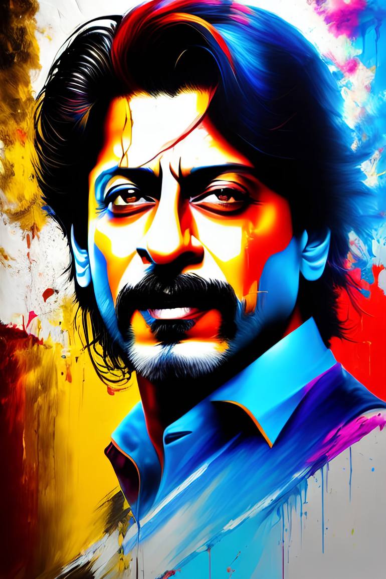 Shahrukh Khan Painting Prints Online for Bollywood fans - Print