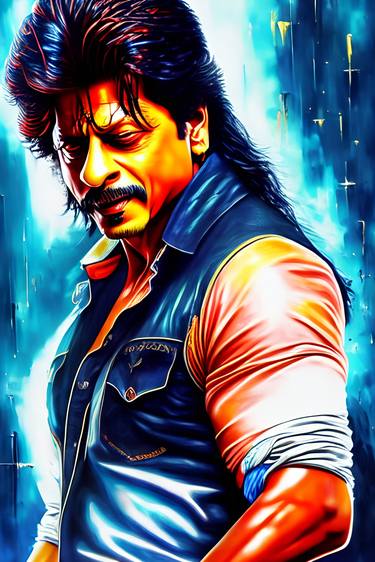 Shahrukh Khan Painting Prints Online for Bollywood fans thumb
