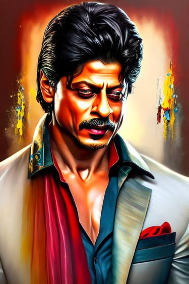 Shahrukh Khan Painting Prints Online for Bollywood fans thumb