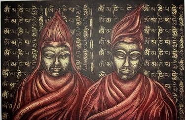 Print of Figurative Culture Printmaking by Jampa Lungthok