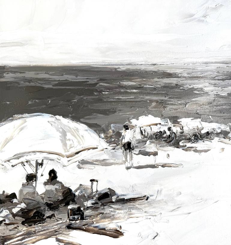 Original Impressionism Beach Painting by Irina Alexandrina